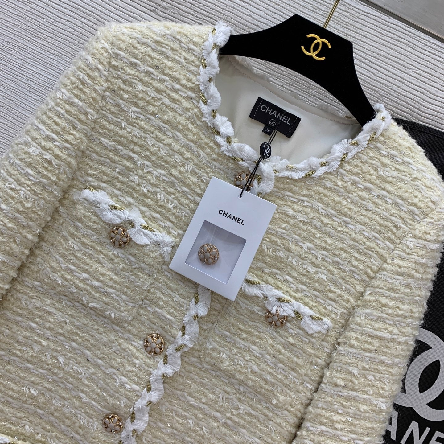 C 25 Wool blend woven tweed jacket