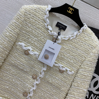 C 25 Wool blend woven tweed jacket