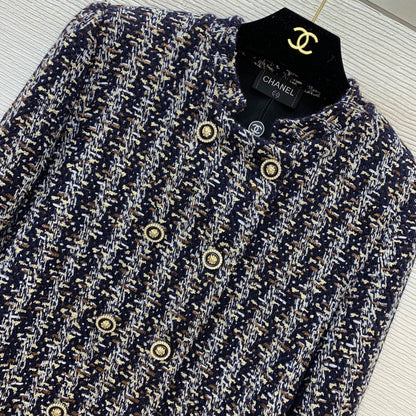 C 25 Wool blend and woolen woven short stand up collar jacket