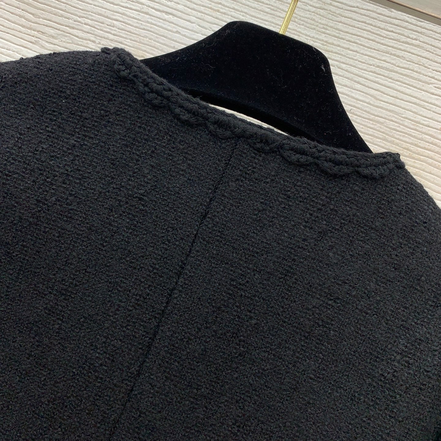C 25 Colorful pin printed lining with coarse woolen short jacket