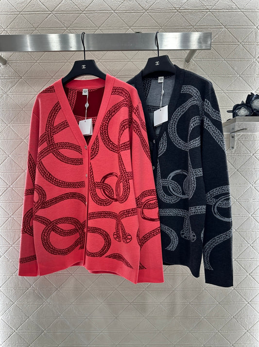 He 25 knitted cardigan