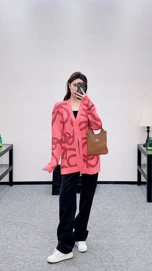 He 25 knitted cardigan