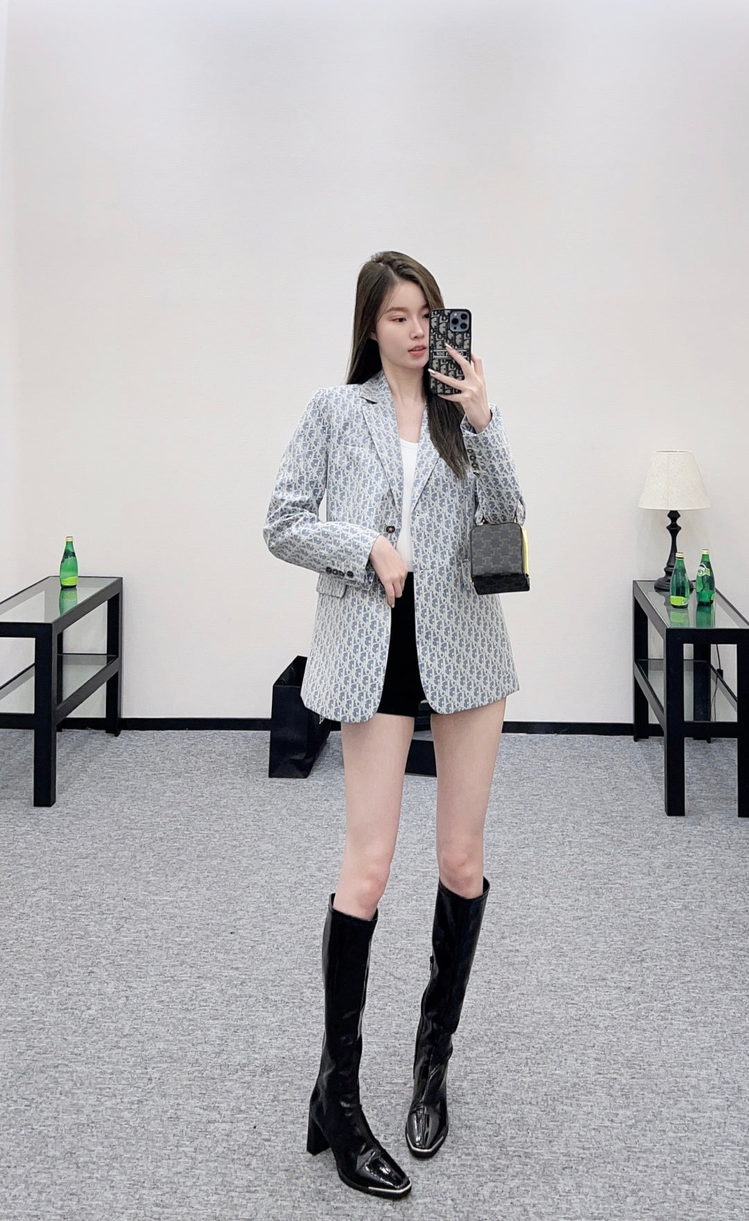 Di 25 jacquard lapel blazer