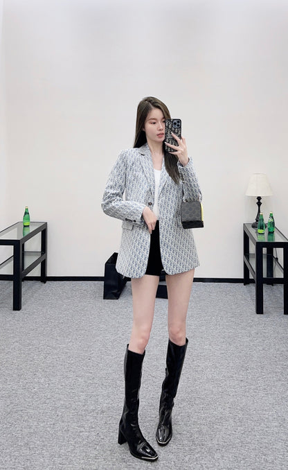 Di 25 jacquard lapel blazer