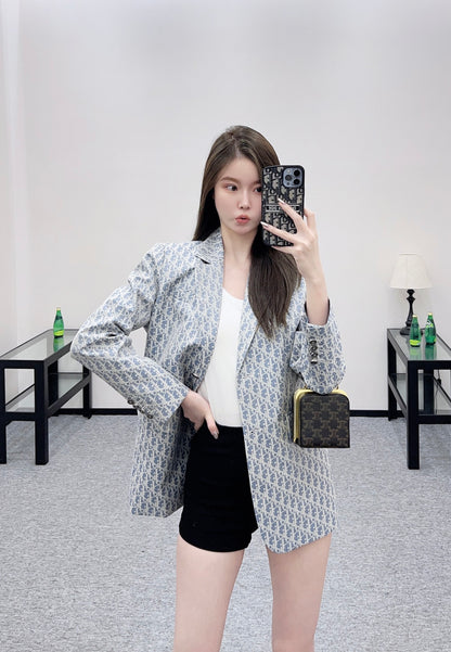 Di 25 jacquard lapel blazer