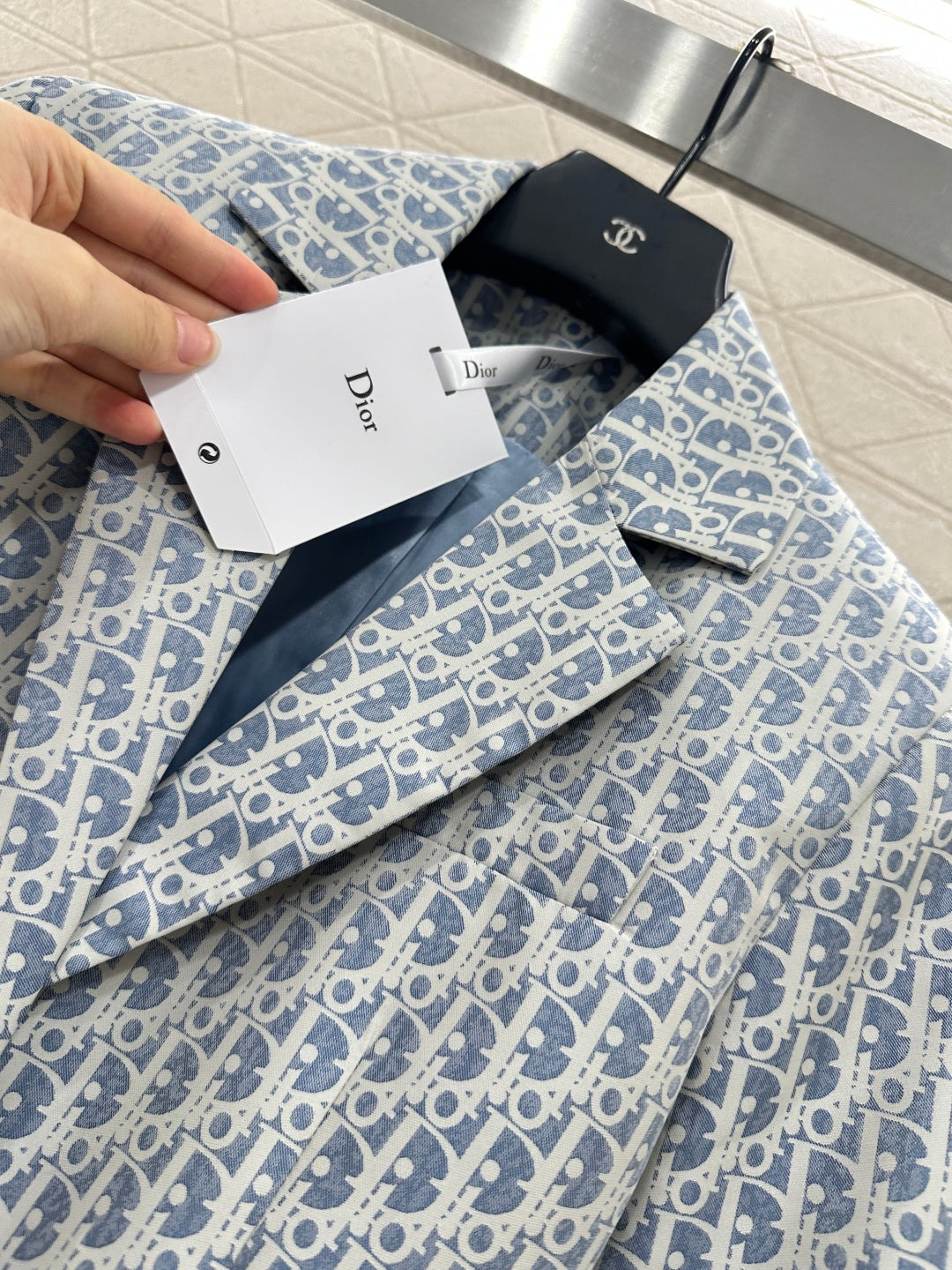 Di 25 jacquard lapel blazer