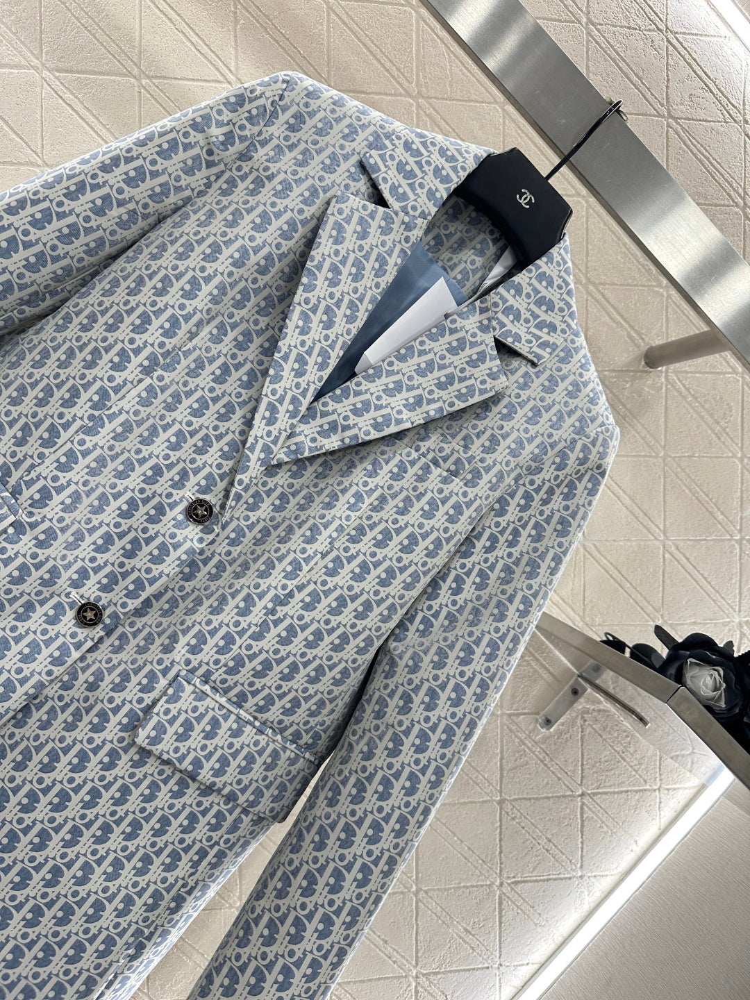Di 25 jacquard lapel blazer