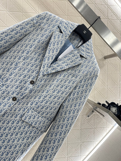 Di 25 jacquard lapel blazer