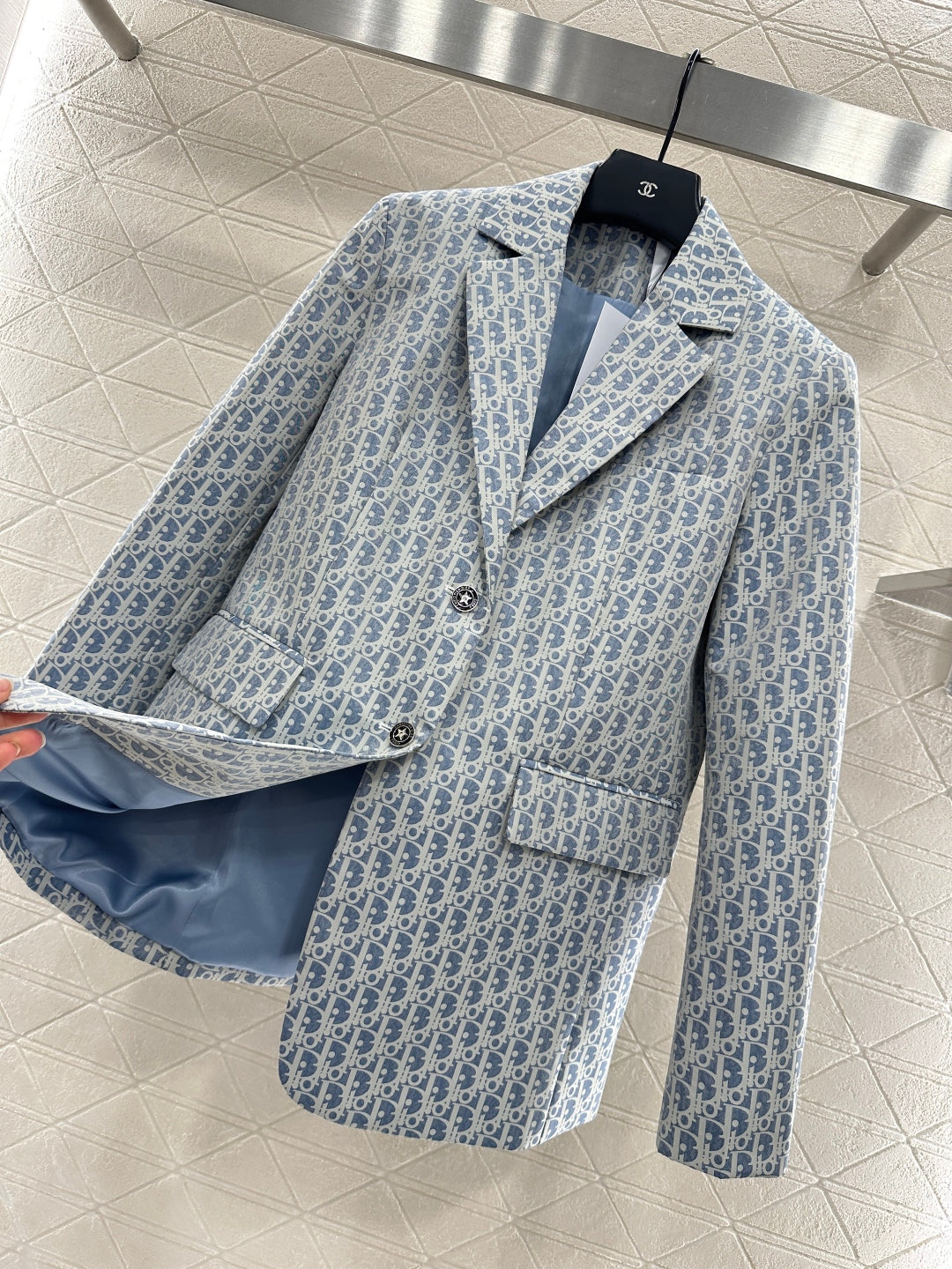Di 25 jacquard lapel blazer