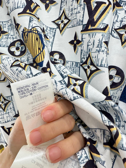 L 25 Luggage Print Chain Short Sleeves
