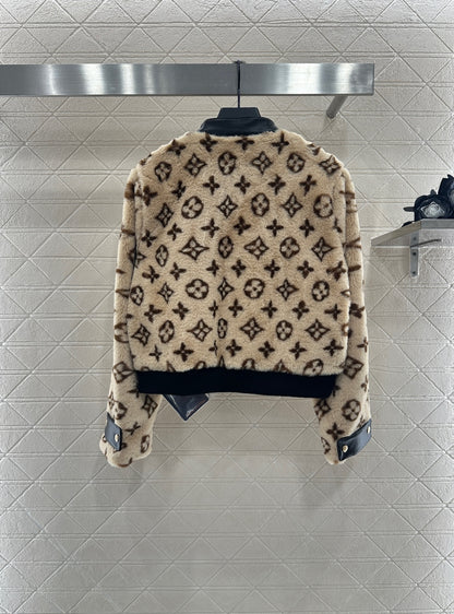 L 25 Lambswool leather collar jacket