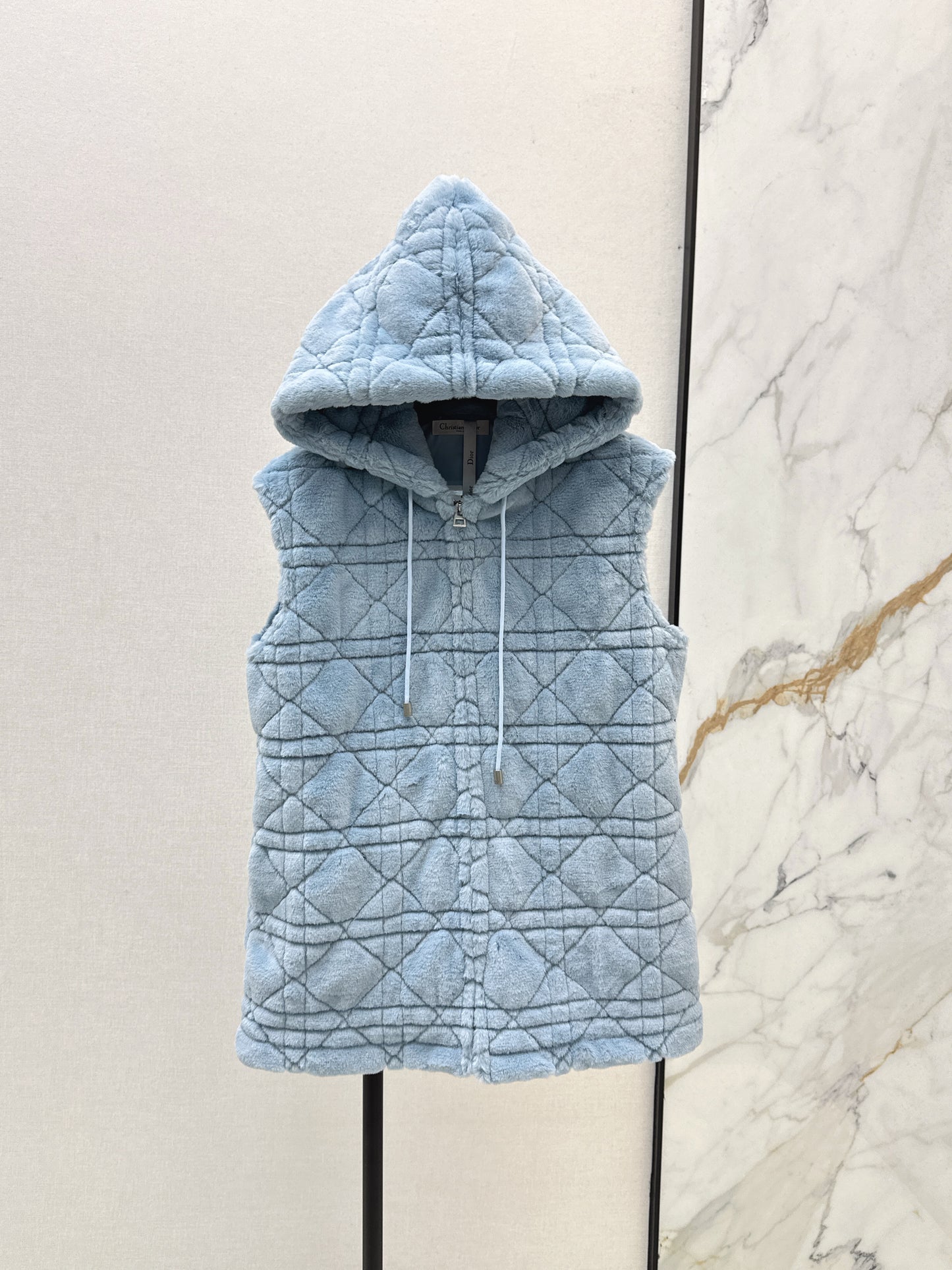 Di 25 New eco-friendly faux mink hooded vest jacket