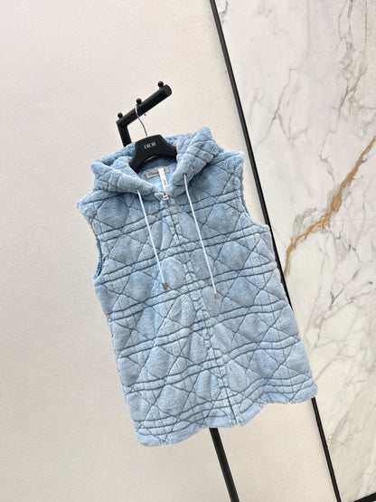 Di 25 New eco-friendly faux mink hooded vest jacket