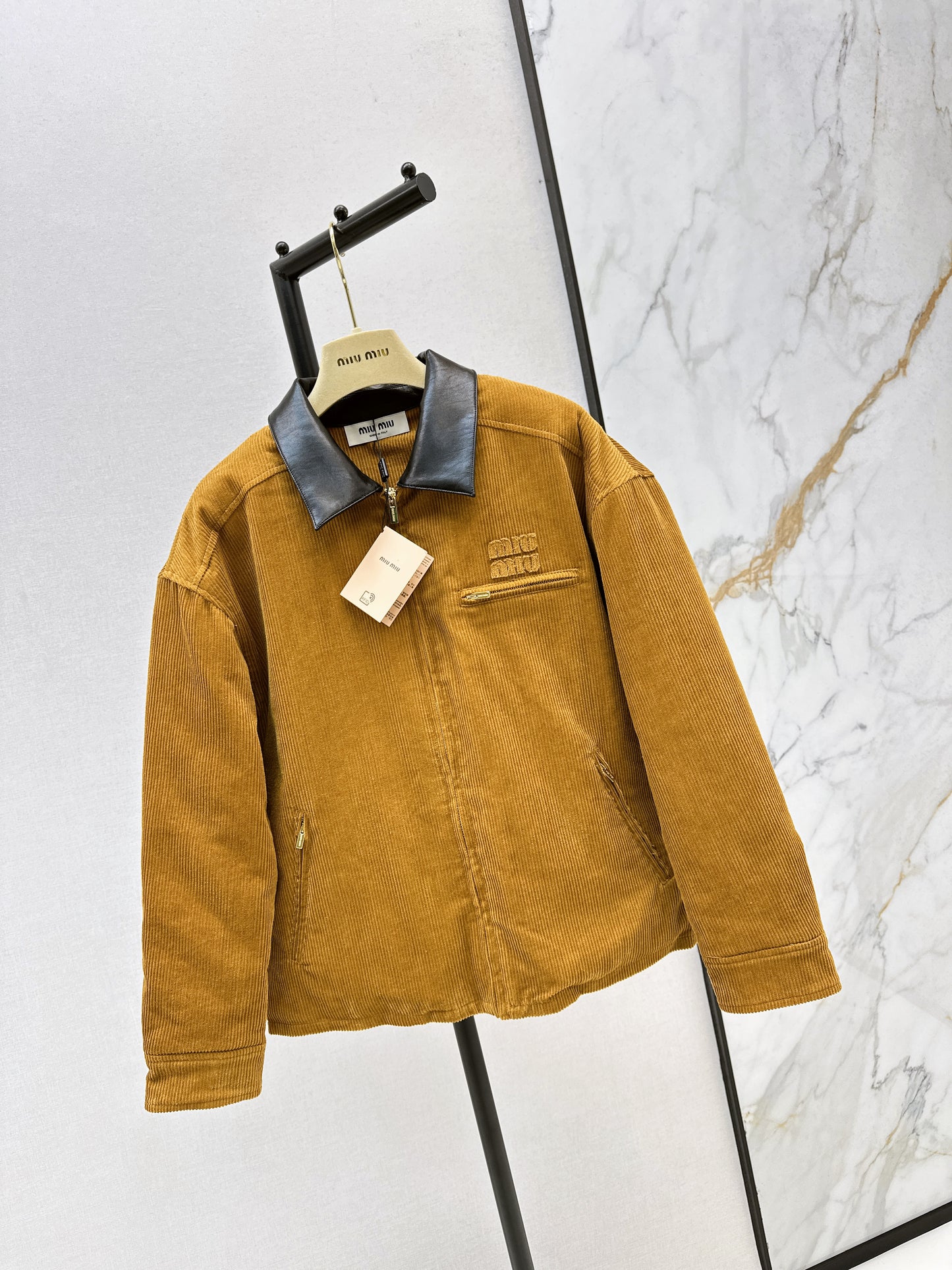 Mi 25 patchwork corduroy padded jacket(KHAKI/GREEN)