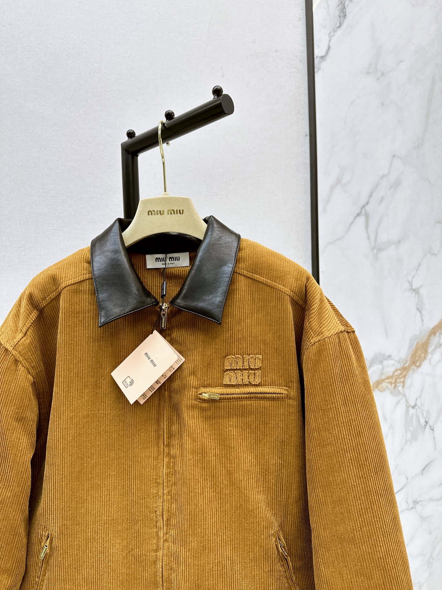 Mi 25 patchwork corduroy padded jacket(KHAKI/GREEN)