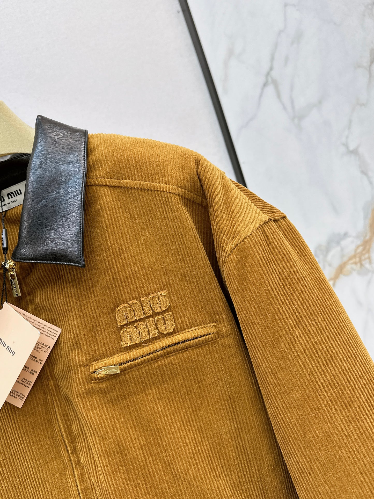 Mi 25 patchwork corduroy padded jacket(KHAKI/GREEN)