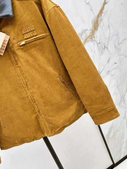 Mi 25 patchwork corduroy padded jacket(KHAKI/GREEN)