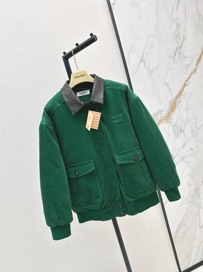 Mi 25 patchwork corduroy padded jacket(KHAKI/GREEN)