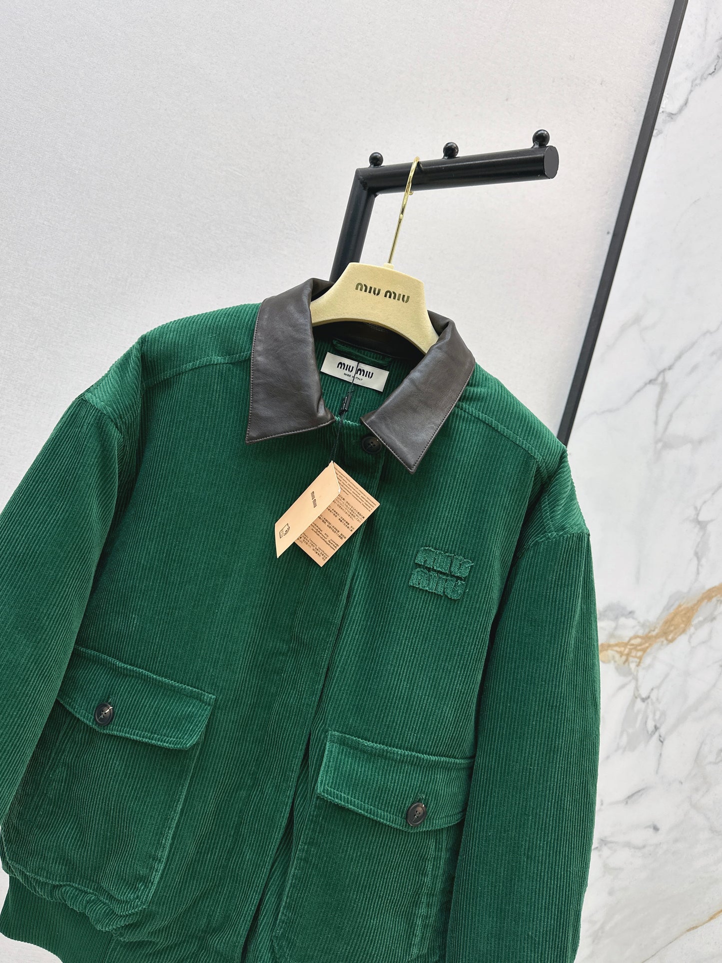 Mi 25 patchwork corduroy padded jacket(KHAKI/GREEN)