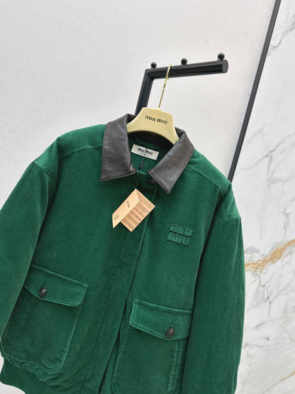 Mi 25 patchwork corduroy padded jacket(KHAKI/GREEN)