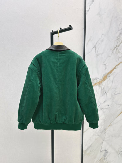 Mi 25 patchwork corduroy padded jacket(KHAKI/GREEN)