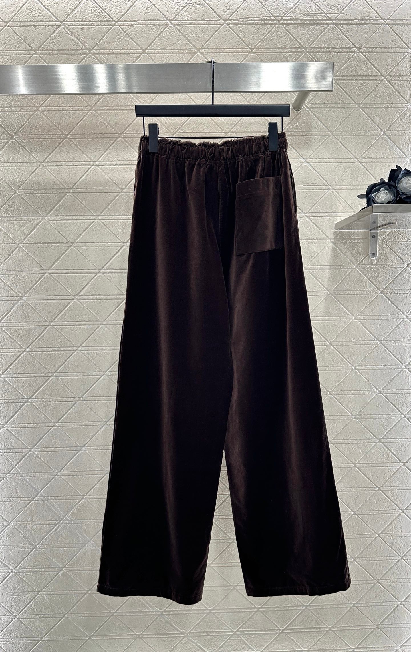 Mi 25 Drawstring wide leg pants(BROWN/NAVY)