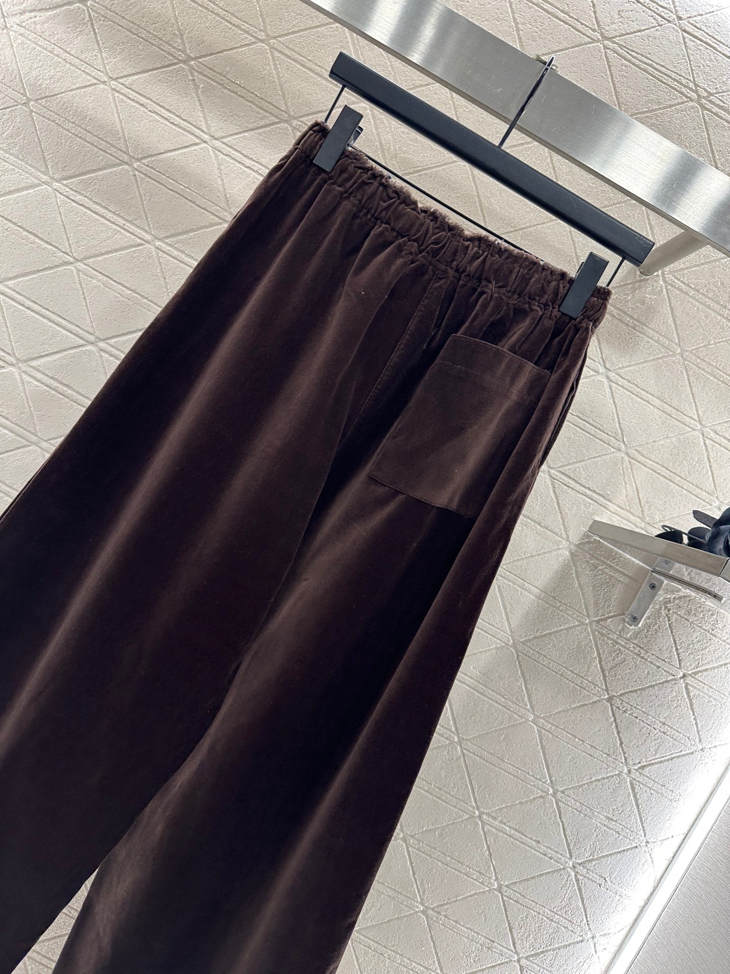 Mi 25 Drawstring wide leg pants(BROWN/NAVY)