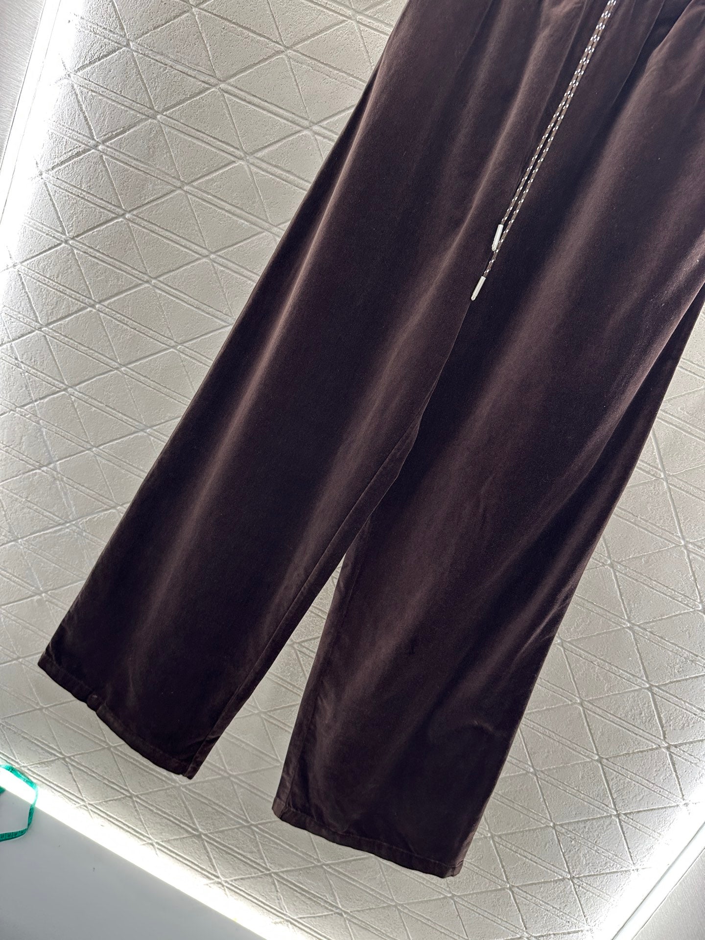 Mi 25 Drawstring wide leg pants(BROWN/NAVY)