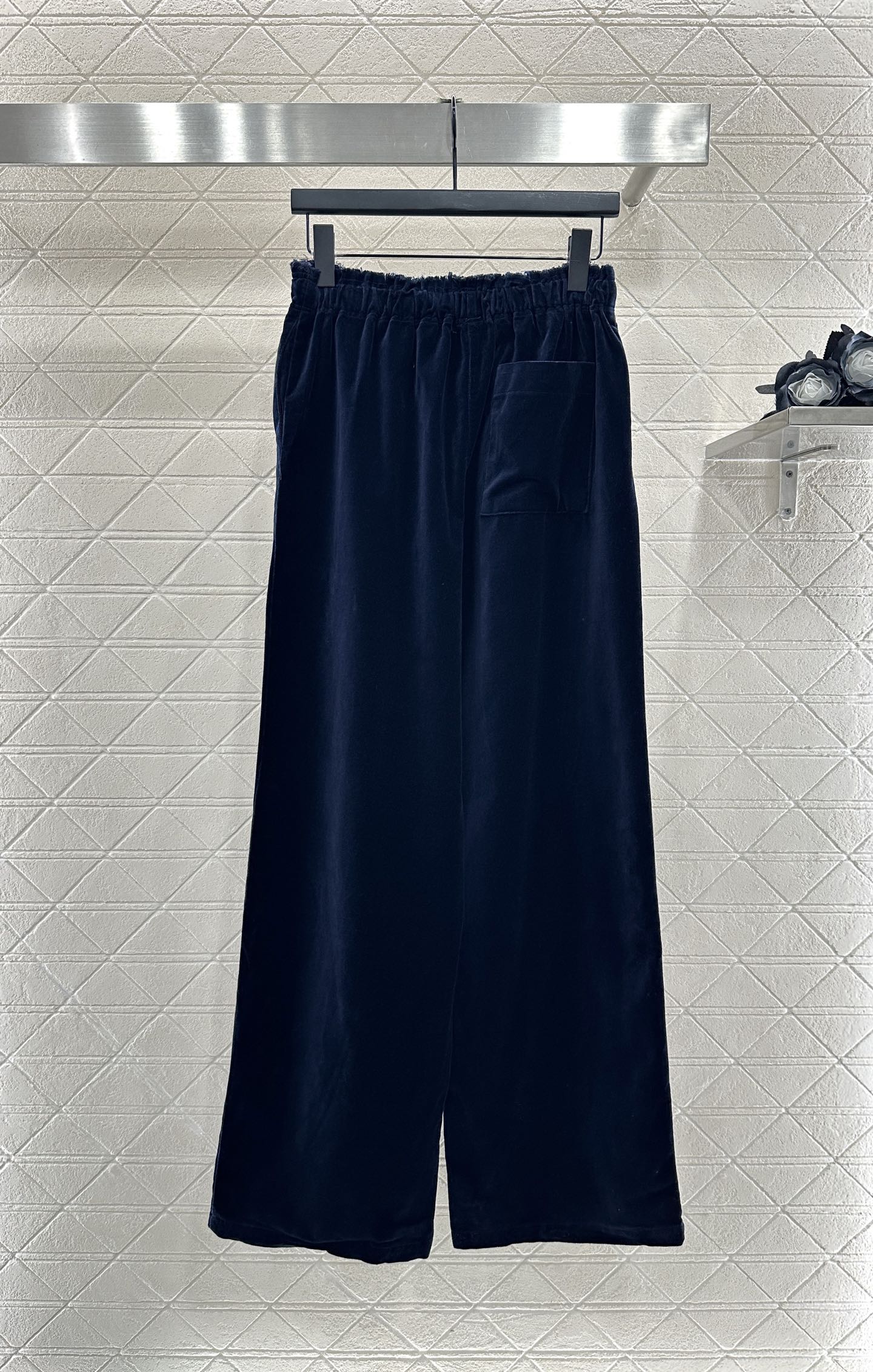 Mi 25 Drawstring wide leg pants(BROWN/NAVY)