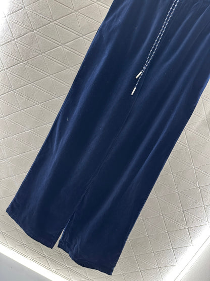 Mi 25 Drawstring wide leg pants(BROWN/NAVY)