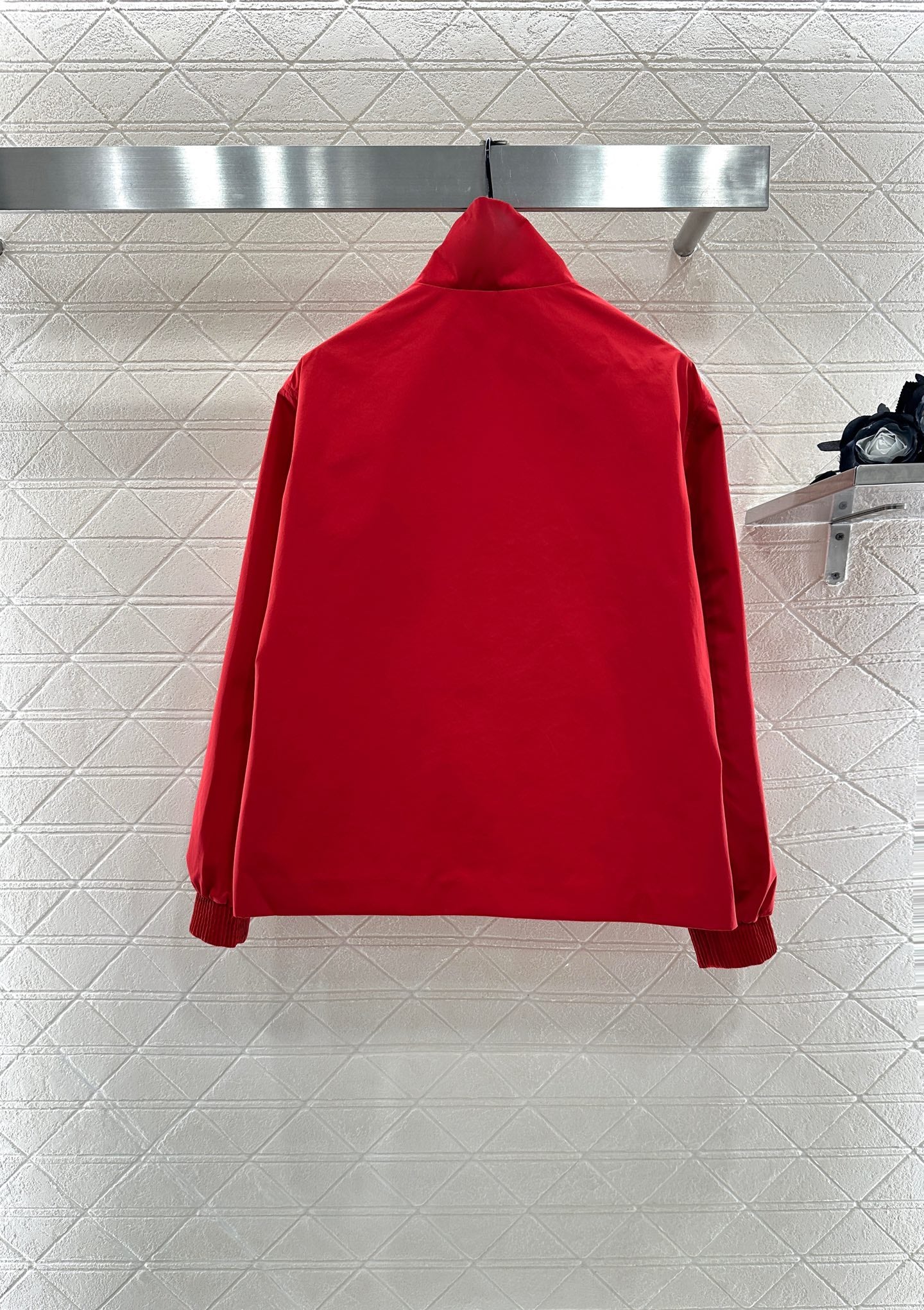 L 25 Fashion charging nylon jacket(GRAY/RED)