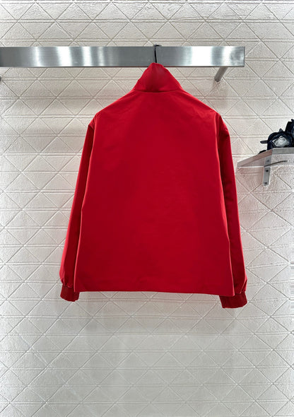 L 25 Fashion charging nylon jacket(GRAY/RED)