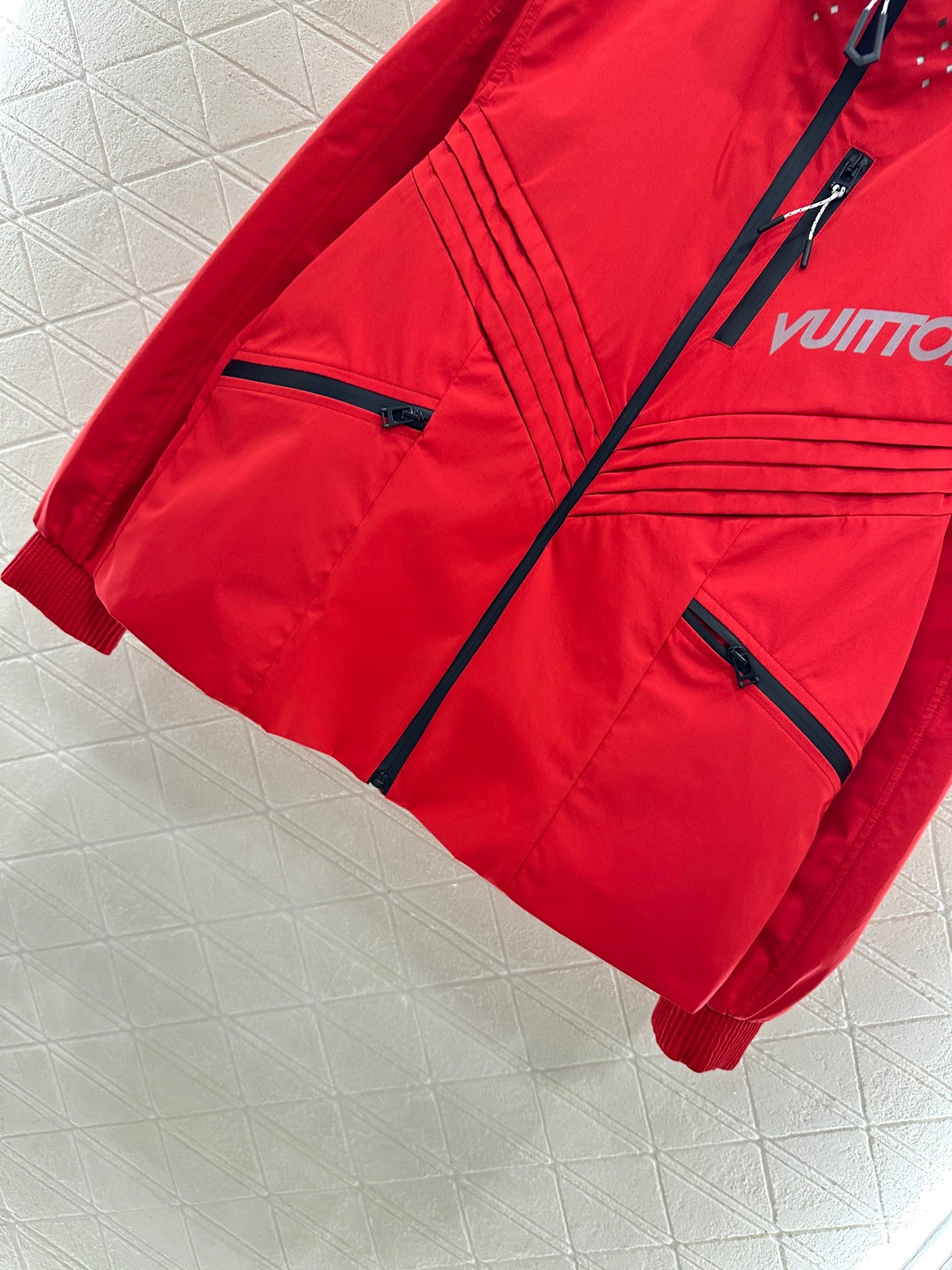 L 25 Fashion charging nylon jacket(GRAY/RED)