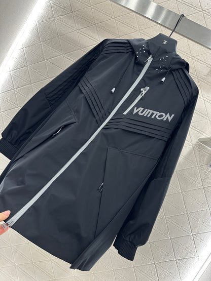 L 25 Fashionable charging nylon long jacket