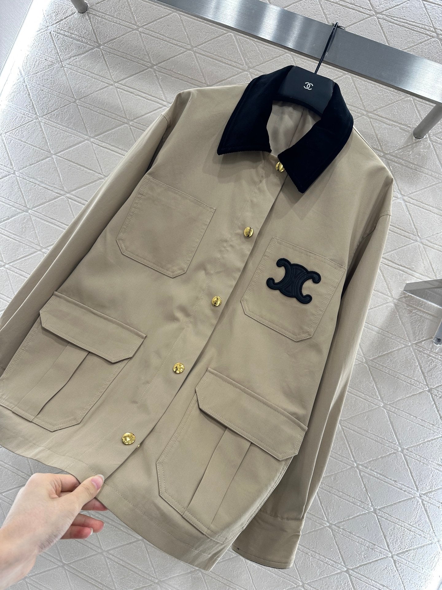 Ce 25 Corduroy collar jacket(KHAKI/BLACK)