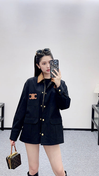 Ce 25 Corduroy collar jacket(KHAKI/BLACK)