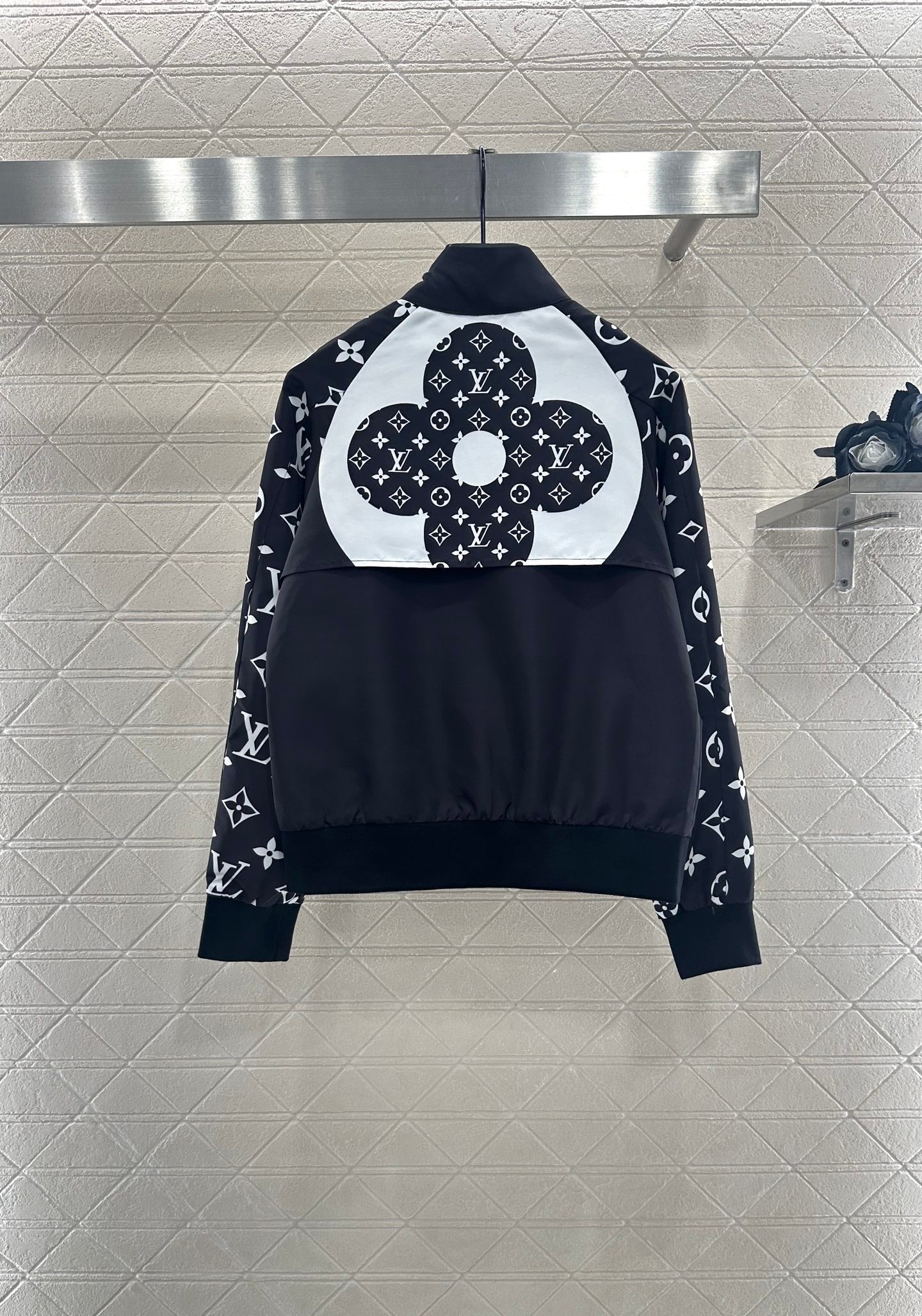 L 25 Positioning printed zipper jacket+pants set