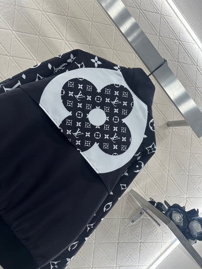 L 25 Positioning printed zipper jacket+pants set