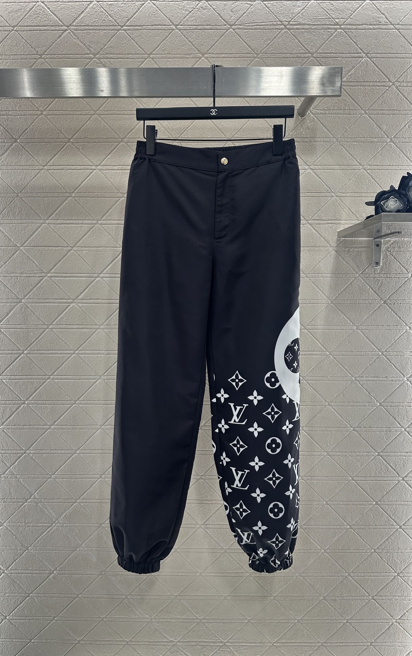 L 25 Positioning printed zipper jacket+pants set