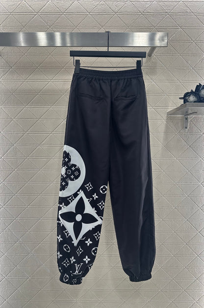 L 25 Positioning printed zipper jacket+pants set