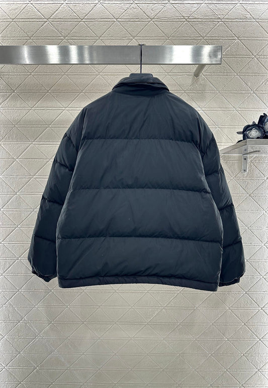 Mi 25 Collar jacket with patchwork leather and down jacket