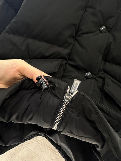 Mi 25 Collar jacket with patchwork leather and down jacket