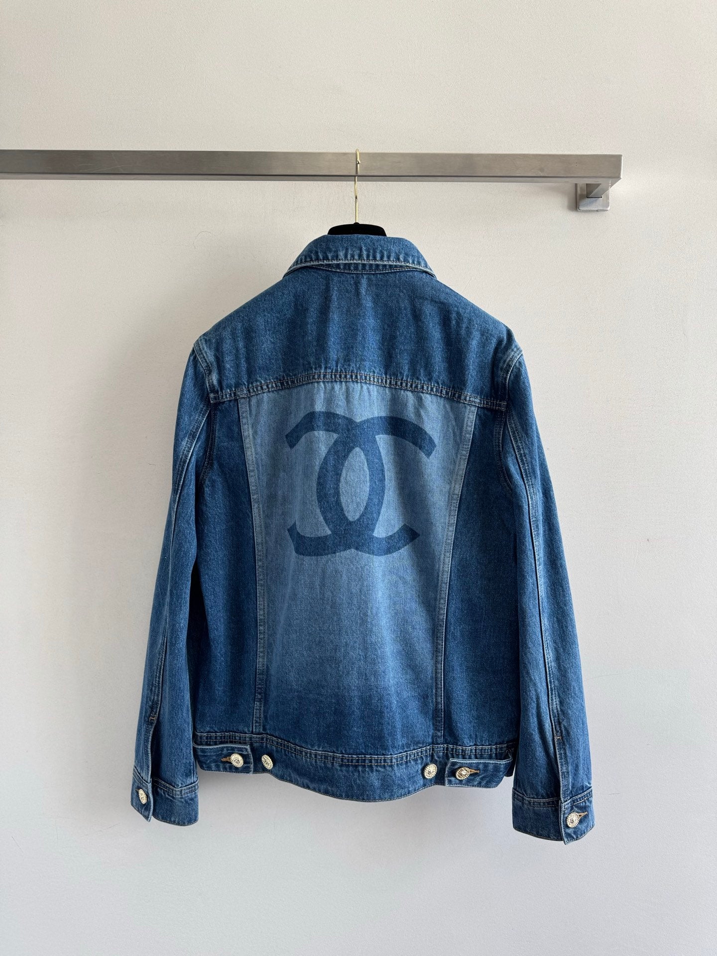 C 25 Logo printed denim jacket