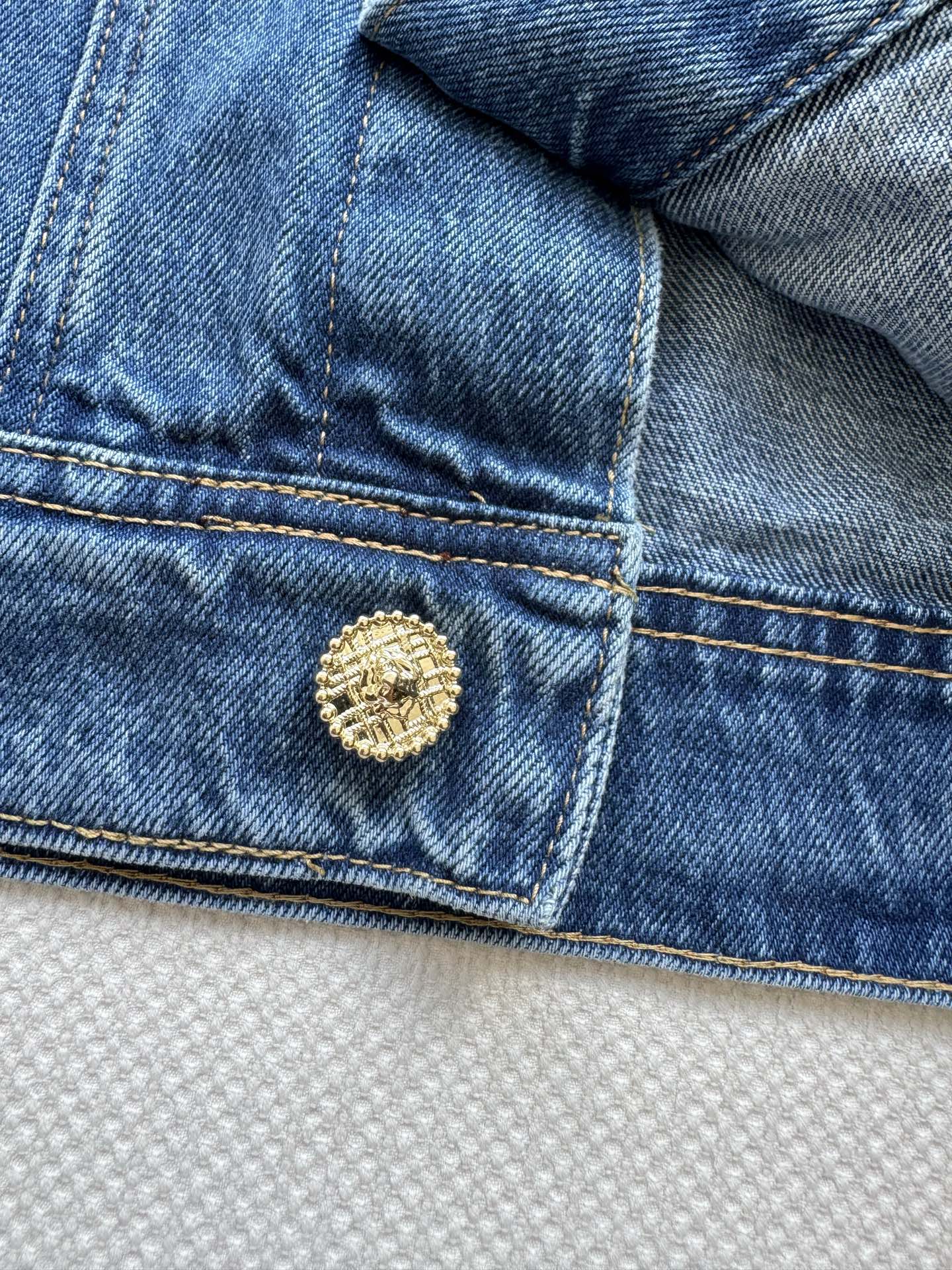 C 25 Logo printed denim jacket