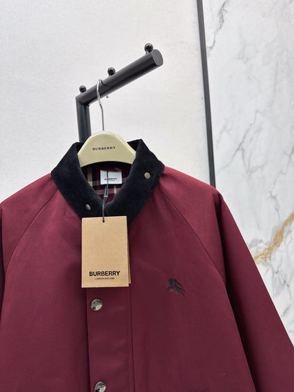 Bru 25 Lapel burgundy trench coat