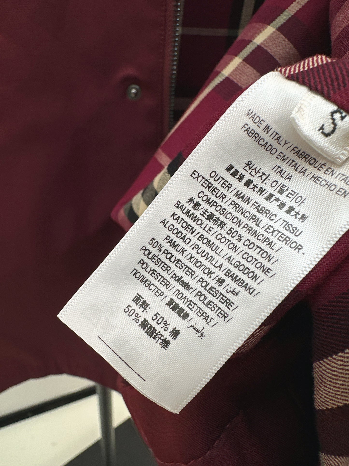 Bru 25 Lapel burgundy trench coat