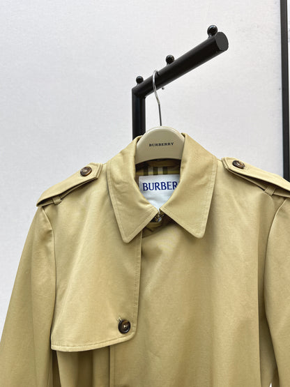 Bru 25 Classic mid-length trench jacket（BLACK/KHAKI）