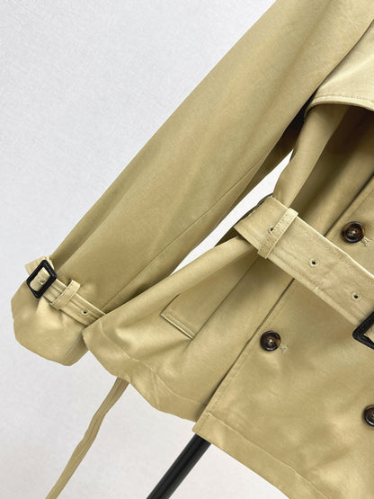 Bru 25 Classic mid-length trench jacket（BLACK/KHAKI）