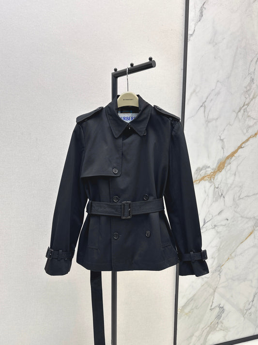Bru 25 Classic mid-length trench jacket（BLACK/KHAKI）