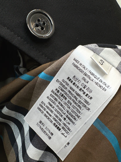 Bru 25 Classic mid-length trench jacket（BLACK/KHAKI）